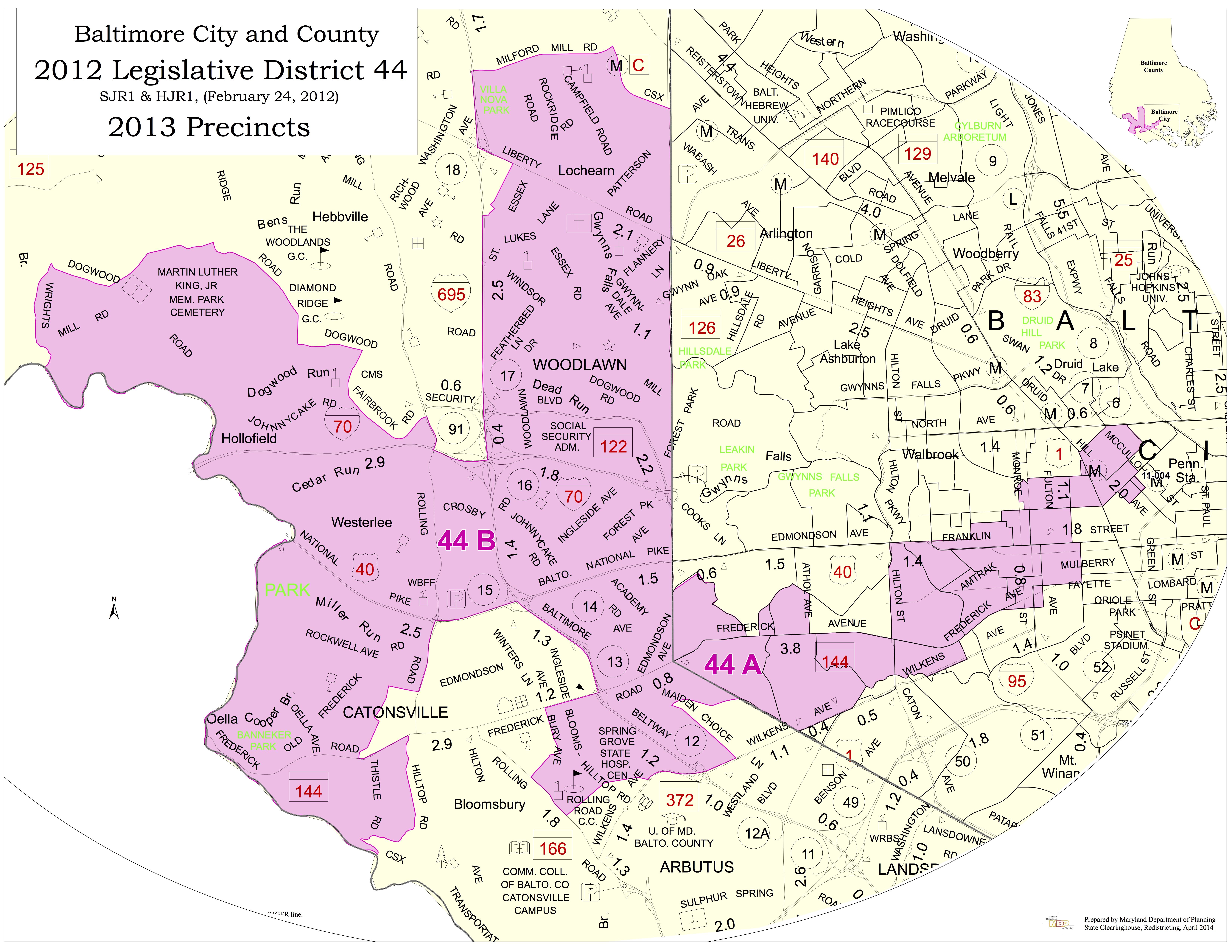 Baltimore City-County District 44 Map