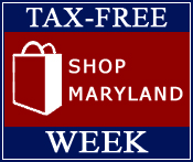 Tax-Free Week Shop Maryland logo.