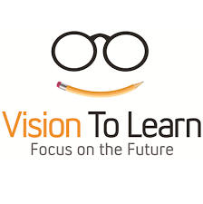 Vision To Learn logo with glasses, pencil.